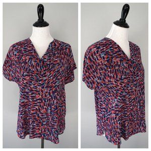 TROUVE V-Neck Silk Blouse Top Size Medium EUC